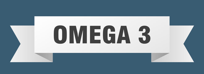 omega 3 ribbon. omega 3 isolated band sign. omega 3 banner