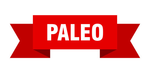 paleo ribbon. paleo isolated band sign. paleo banner