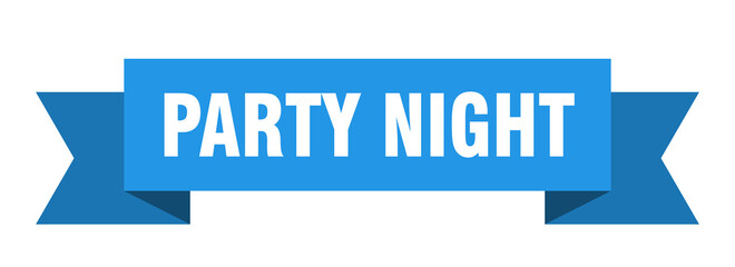 party night ribbon. party night isolated band sign. party night banner