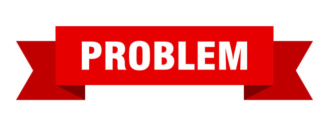 problem ribbon. problem isolated band sign. problem banner