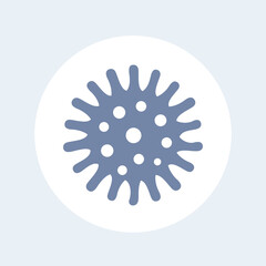 bacteria icon isolated on white