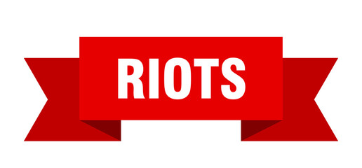 riots ribbon. riots isolated band sign. riots banner