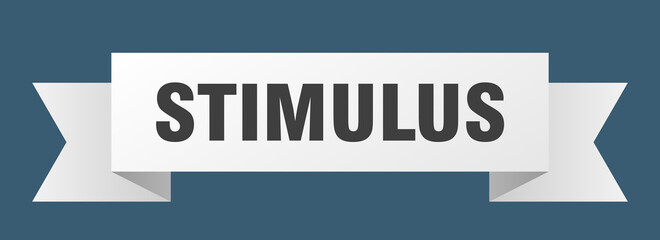 stimulus ribbon. stimulus isolated band sign. stimulus banner