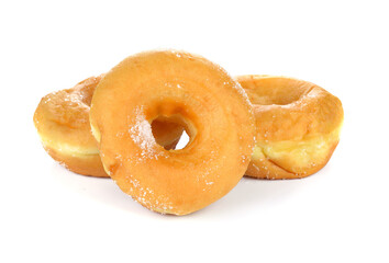 Sugary donut isolated on a white background