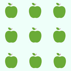 conjunto de manzanas verdes, textura de fruta vector