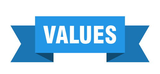 values ribbon. values isolated band sign. values banner