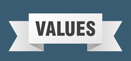 values ribbon. values isolated band sign. values banner