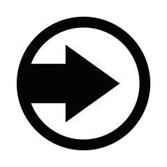 in right arrow icon, silhouette style