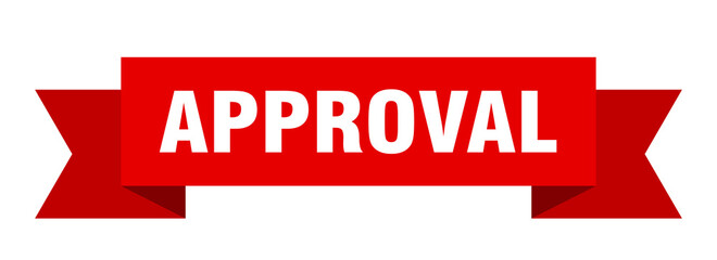 approval ribbon. approval isolated band sign. approval banner