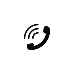Vector Telephone Solid Glyph Flat icon