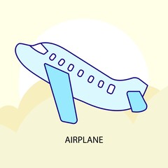 Airplane isolated on white background. vector illustration