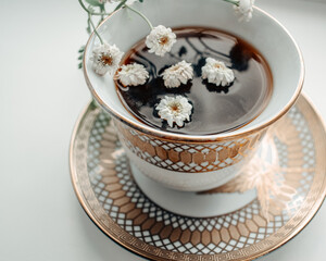 cup of coffee and cake