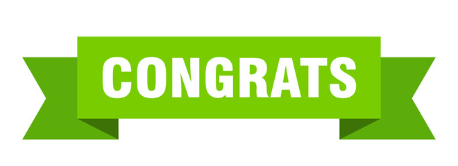 congrats ribbon. congrats isolated band sign. congrats banner
