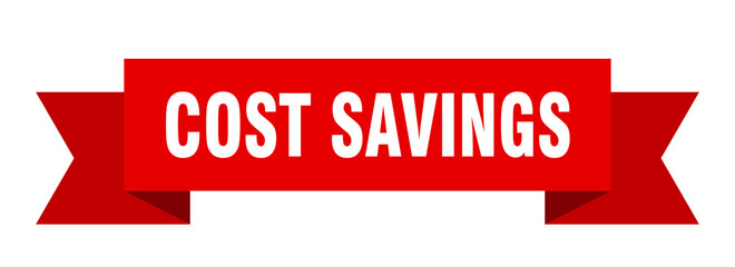cost savings ribbon. cost savings isolated band sign. cost savings banner
