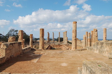 Ancient ruins of Ptolemais near Benghazi, Libya