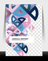 Business flyer annual report, circle and triangle shapes modern design