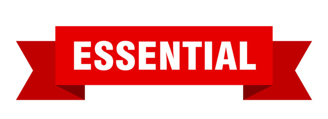 essential ribbon. essential isolated band sign. essential banner