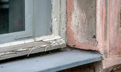 Foto von einem alten Fensterrahmen