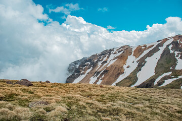 mountain landscape with blue sky