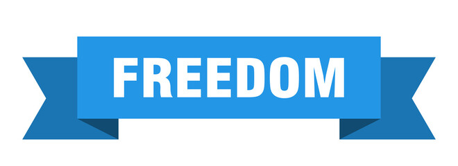 freedom ribbon. freedom isolated band sign. freedom banner