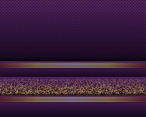 Luxury dark purple background with golden glitter