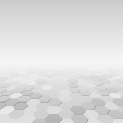 Abstract background with hexagon white shapes