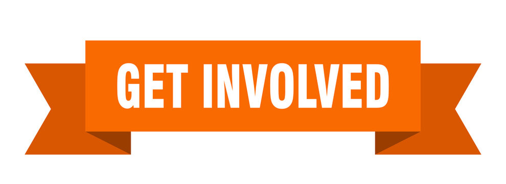 get involved ribbon. get involved isolated band sign. get involved banner
