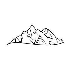 mountains vector. Mountains sketch. Hand drawn vector illustration
