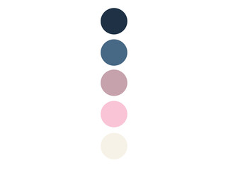 Highlights Covers. pastel pink and blue palette.