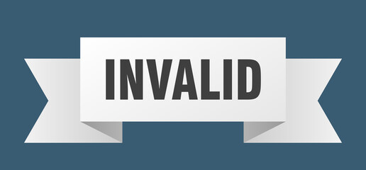 invalid ribbon. invalid isolated band sign. invalid banner