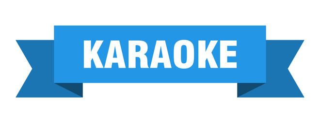 karaoke ribbon. karaoke isolated band sign. karaoke banner