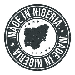 Nigeria Symbol. Silhouette Icon Map. Design Grunge Vector. Product Export Seal.