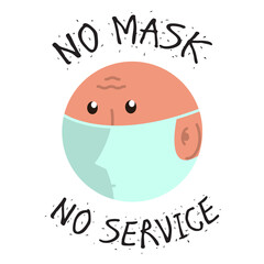 No Entry Without Face Mask or Wear a Mask Icon