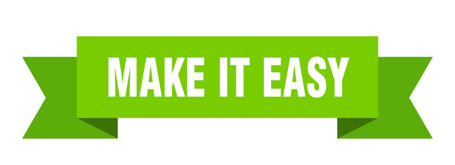 make it easy ribbon. make it easy isolated band sign. make it easy banner