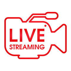 Live streaming symbol Online broadcast icon The concept of live streaming for selling on social media.