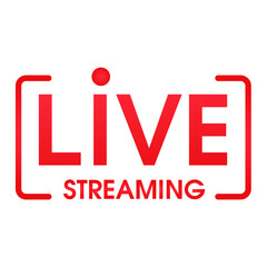 Live streaming symbol Online broadcast icon The concept of live streaming for selling on social media.