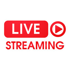 Fototapeta premium Live streaming symbol Online broadcast icon The concept of live streaming for selling on social media.