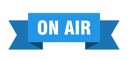 on air ribbon. on air isolated band sign. on air banner