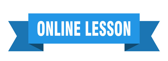 online lesson ribbon. online lesson isolated band sign. online lesson banner