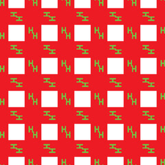 Obraz premium Vector seamless pattern texture background with geometric shapes, colored in red, green, white colors.