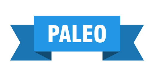 paleo ribbon. paleo isolated band sign. paleo banner