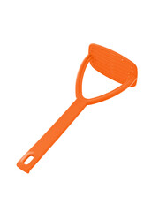 orange potato masher for mashing potatoes