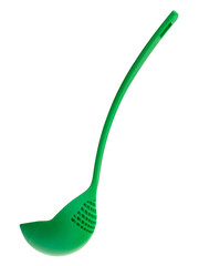 green ladle for the kitchen in the house