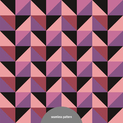 Seamless vector colorful pattern with triangles and squares