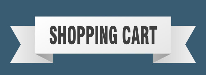 shopping cart ribbon. shopping cart isolated band sign. shopping cart banner
