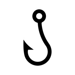 Fish hook icon vector
