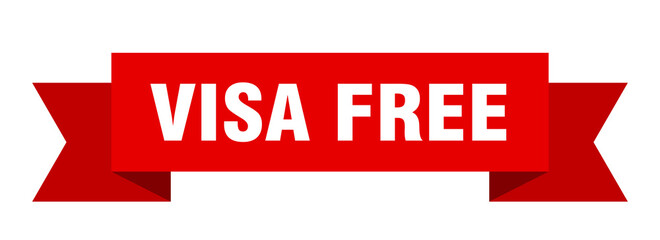 visa free ribbon. visa free isolated band sign. visa free banner