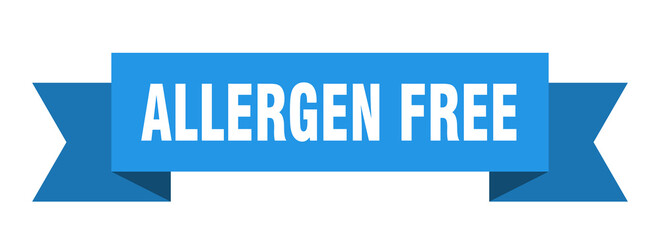 allergen free ribbon. allergen free isolated band sign. allergen free banner