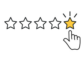 Customer reviews, rating, user feedback concept vector icon. Flat illustration on white background.