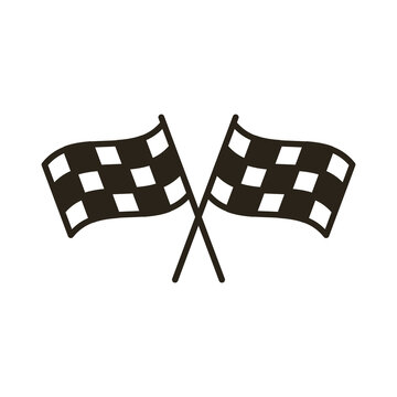 finish checkered flag line style icon
